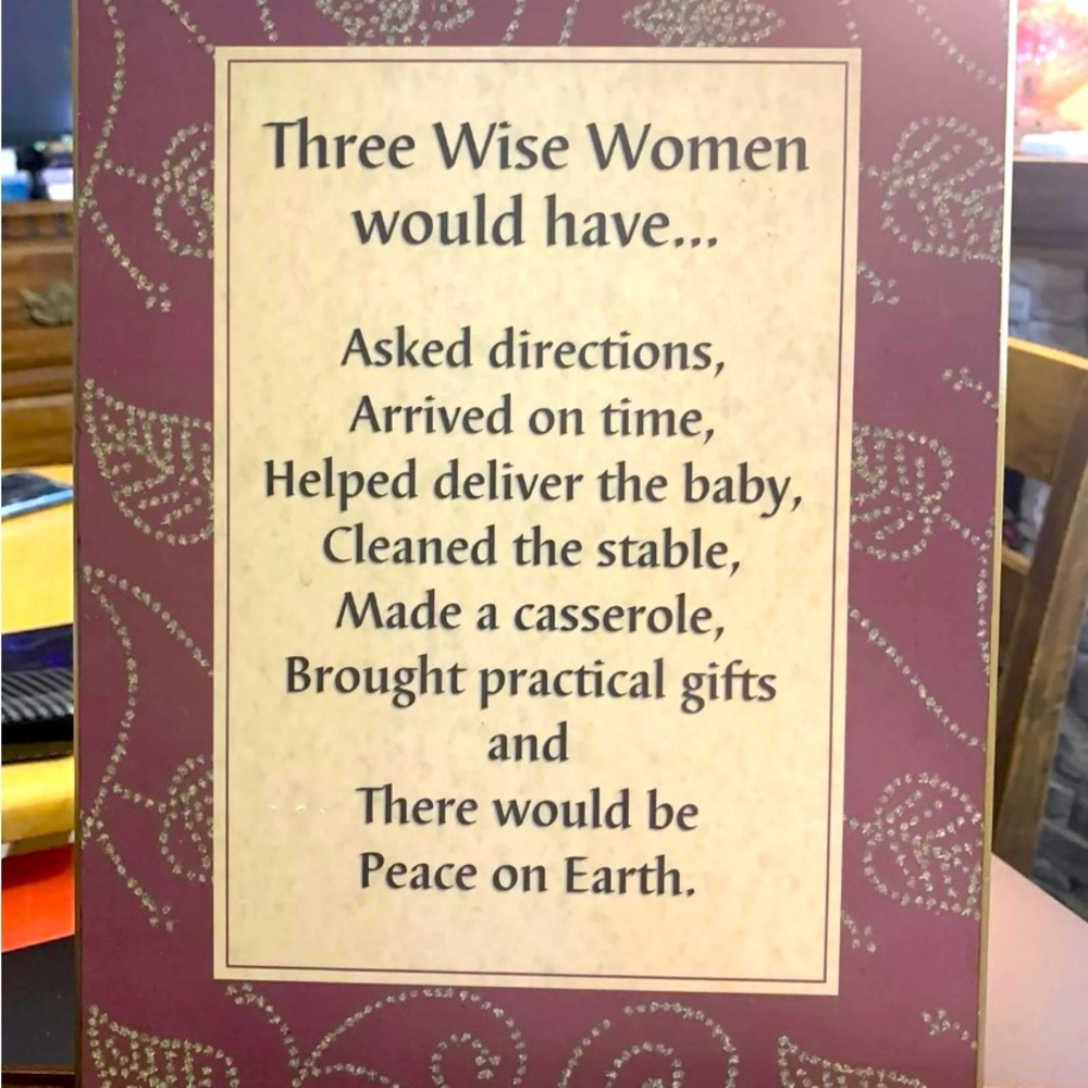 Three Wise Women Sign - Hobby Lobby Easel - Wall Hanger, Pre-Owned